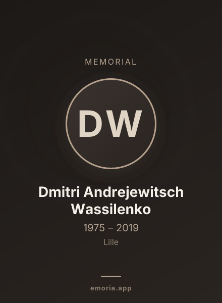Memorial portrait of Dmitri Andrejewitsch Wassilenko