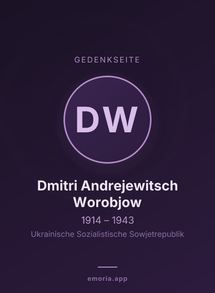 Gedenkportrait von Dmitri Andrejewitsch Worobjow