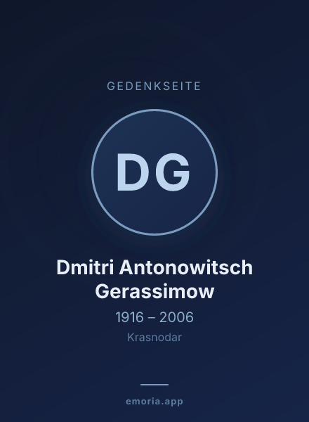 Gedenkportrait von Dmitri Antonowitsch Gerassimow