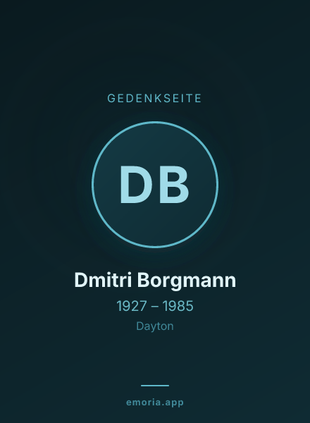 Gedenkportrait von Dmitri Borgmann