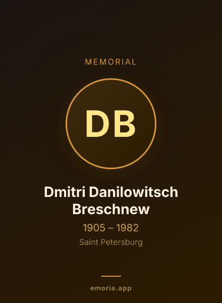 Memorial portrait of Dmitri Danilowitsch Breschnew