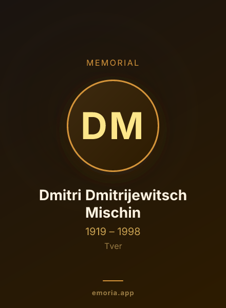 Memorial portrait of Dmitri Dmitrijewitsch Mischin