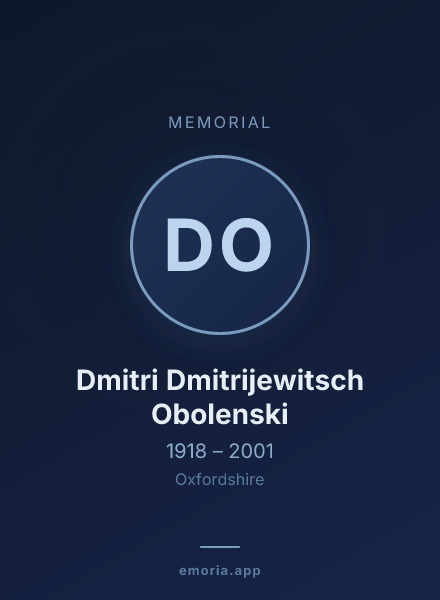 Memorial portrait of Dmitri Dmitrijewitsch Obolenski