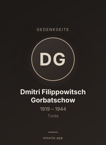 Gedenkportrait von Dmitri Filippowitsch Gorbatschow