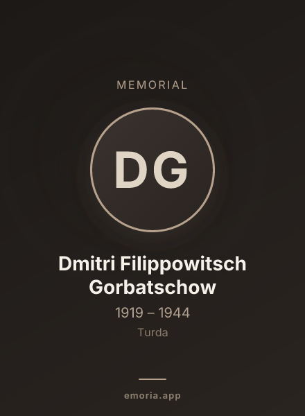 Memorial portrait of Dmitri Filippowitsch Gorbatschow