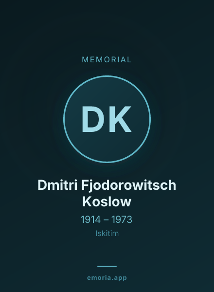 Memorial portrait of Dmitri Fjodorowitsch Koslow
