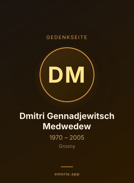 Gedenkportrait von Dmitri Gennadjewitsch Medwedew