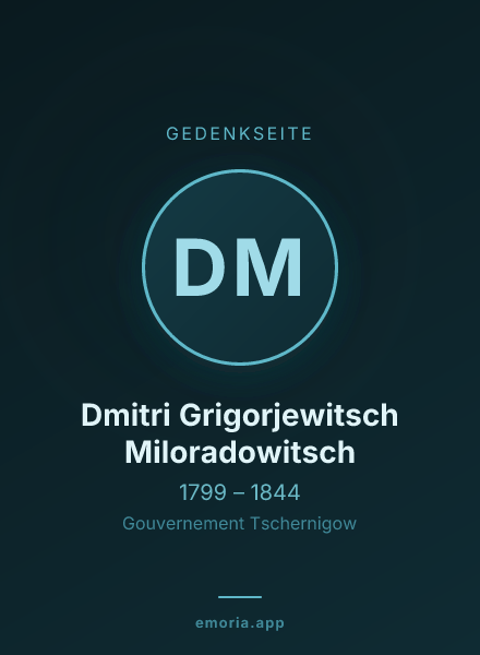 Gedenkportrait von Dmitri Grigorjewitsch Miloradowitsch