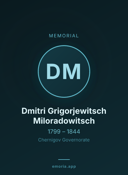 Memorial portrait of Dmitri Grigorjewitsch Miloradowitsch