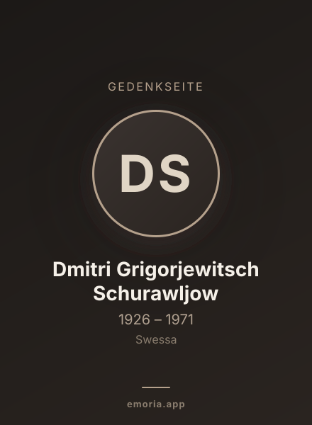 Gedenkportrait von Dmitri Grigorjewitsch Schurawljow