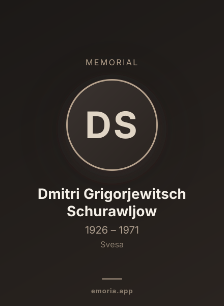 Memorial portrait of Dmitri Grigorjewitsch Schurawljow