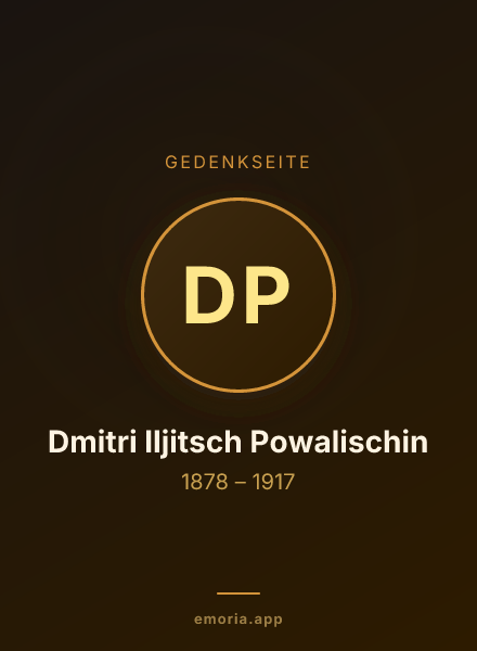 Gedenkportrait von Dmitri Iljitsch Powalischin