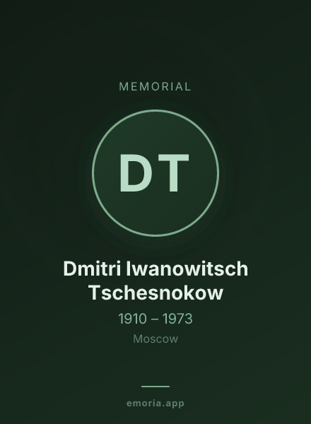 Memorial portrait of Dmitri Iwanowitsch Tschesnokow