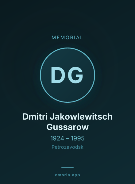 Memorial portrait of Dmitri Jakowlewitsch Gussarow
