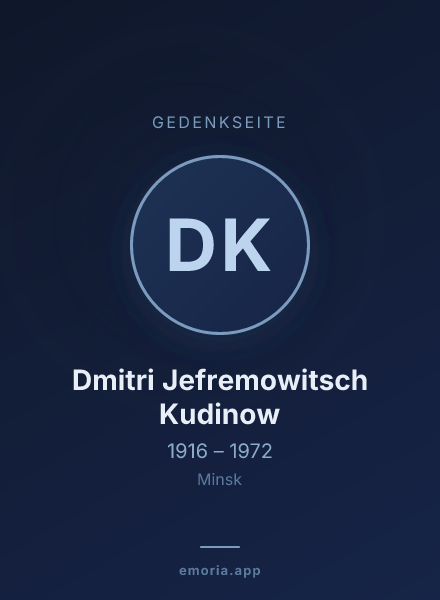 Gedenkportrait von Dmitri Jefremowitsch Kudinow