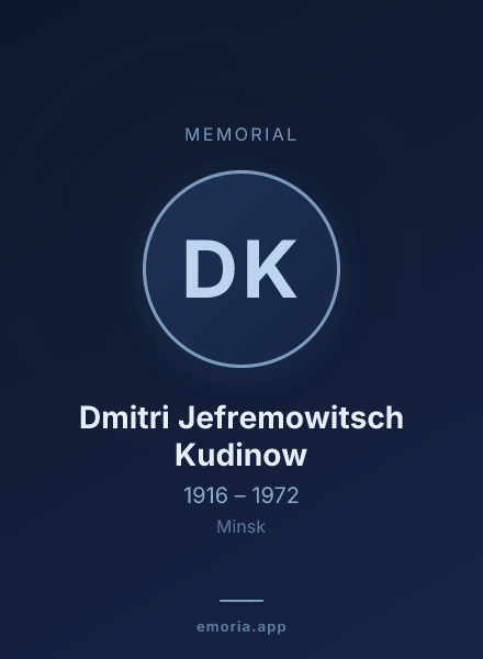 Memorial portrait of Dmitri Jefremowitsch Kudinow