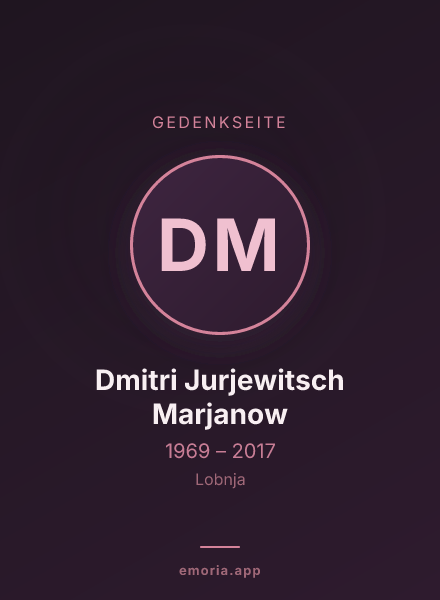 Gedenkportrait von Dmitri Jurjewitsch Marjanow