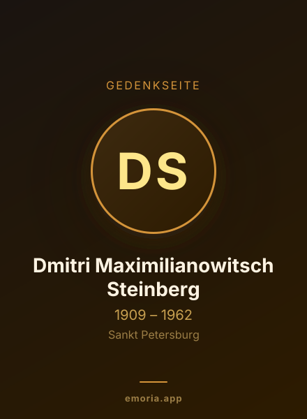 Gedenkportrait von Dmitri Maximilianowitsch Steinberg