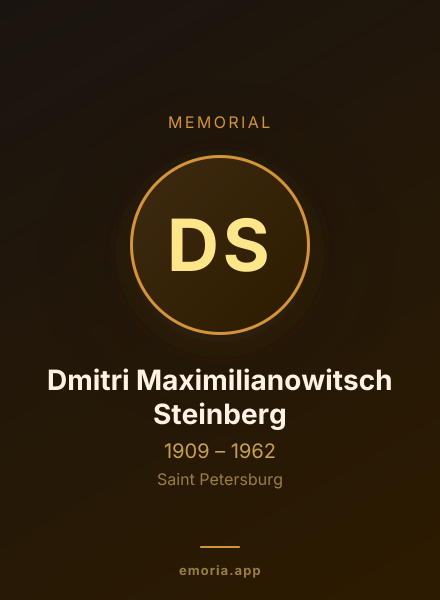 Memorial portrait of Dmitri Maximilianowitsch Steinberg