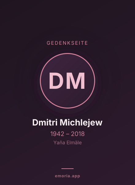 Gedenkportrait von Dmitri Michlejew