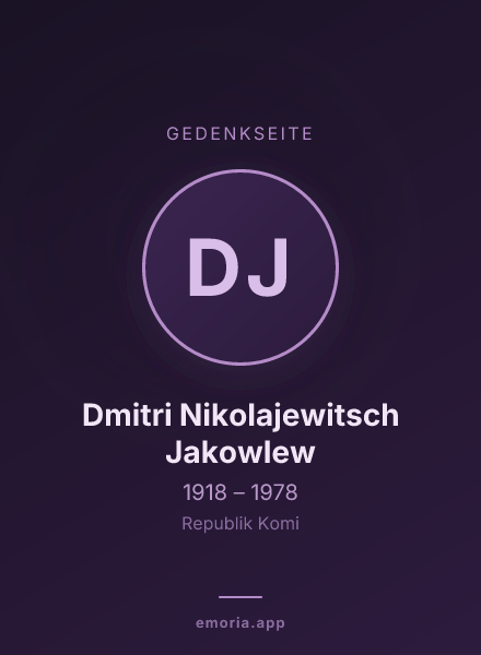 Gedenkportrait von Dmitri Nikolajewitsch Jakowlew