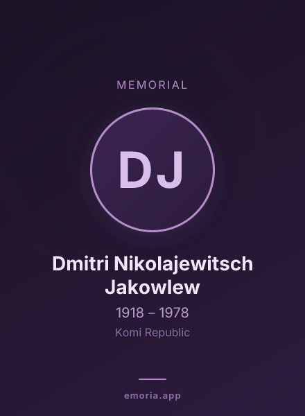 Memorial portrait of Dmitri Nikolajewitsch Jakowlew