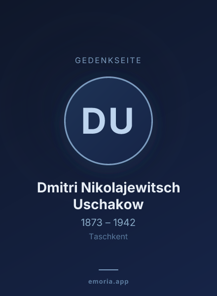 Gedenkportrait von Dmitri Nikolajewitsch Uschakow