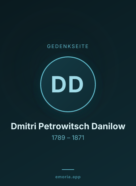 Gedenkportrait von Dmitri Petrowitsch Danilow