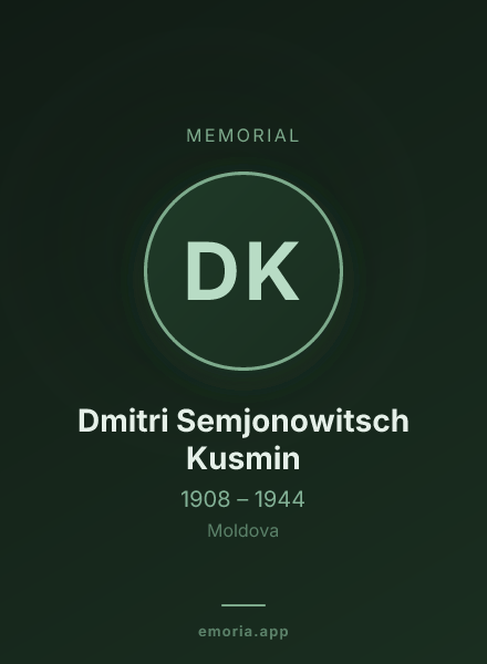 Memorial portrait of Dmitri Semjonowitsch Kusmin