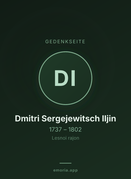 Gedenkportrait von Dmitri Sergejewitsch Iljin