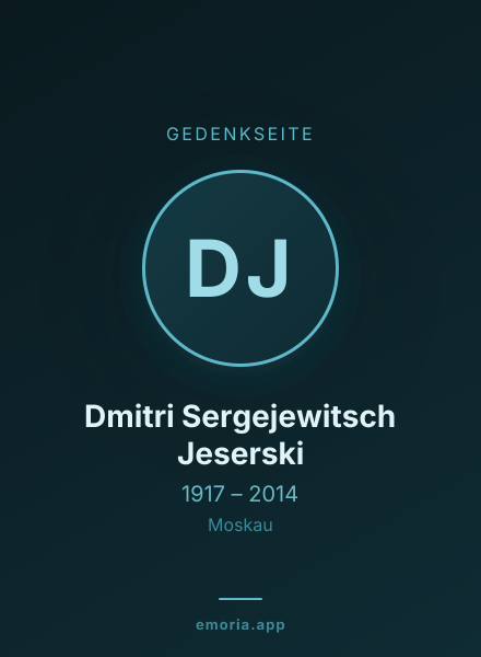 Gedenkportrait von Dmitri Sergejewitsch Jeserski