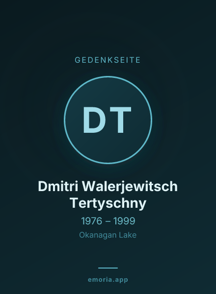 Gedenkportrait von Dmitri Walerjewitsch Tertyschny