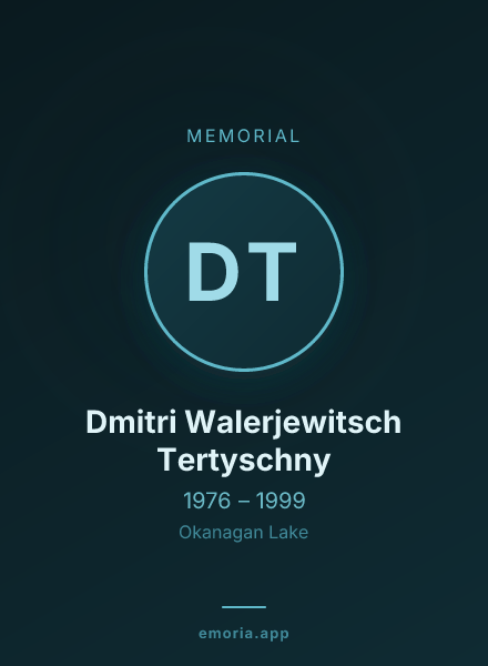 Memorial portrait of Dmitri Walerjewitsch Tertyschny