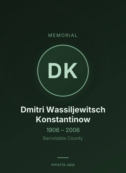 Memorial portrait of Dmitri Wassiljewitsch Konstantinow