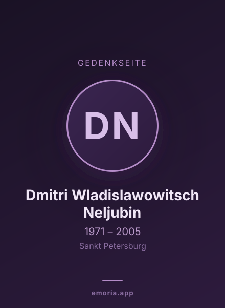 Gedenkportrait von Dmitri Wladislawowitsch Neljubin