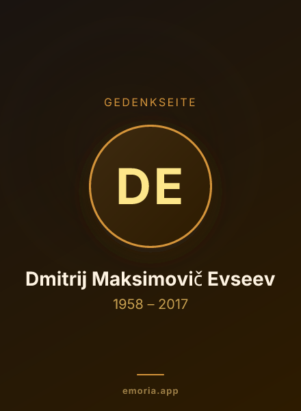 Gedenkportrait von Dmitrij Maksimovič Evseev
