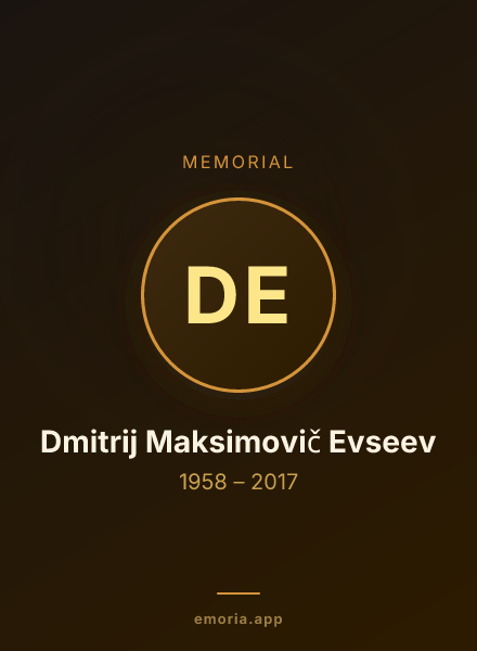 Memorial portrait of Dmitrij Maksimovič Evseev