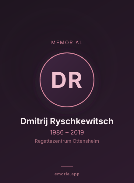Memorial portrait of Dmitrij Ryschkewitsch