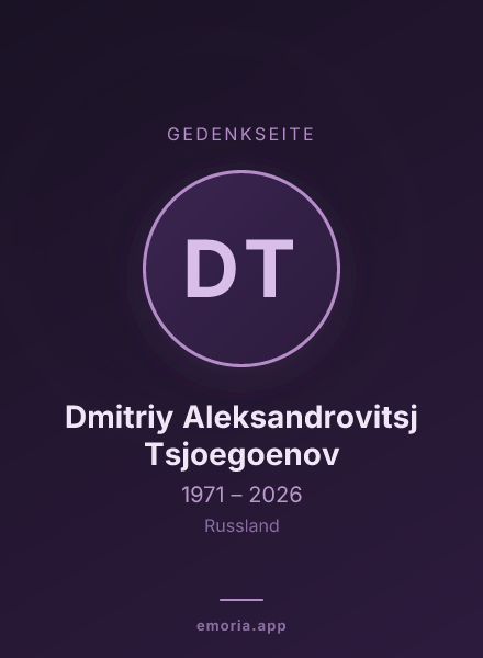 Gedenkportrait von Dmitriy Aleksandrovitsj Tsjoegoenov