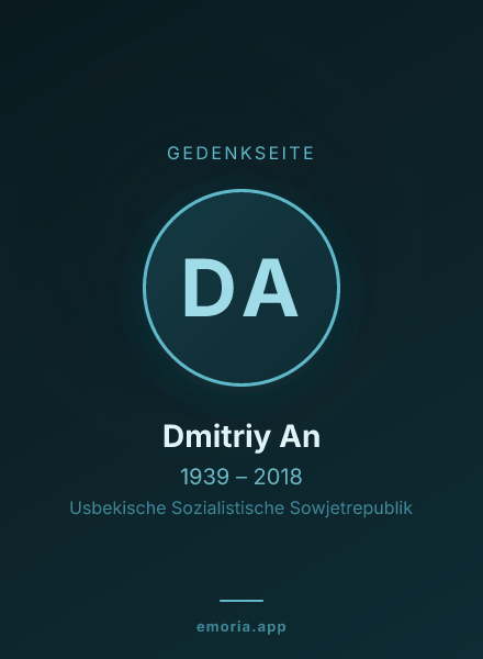 Gedenkportrait von Dmitriy An