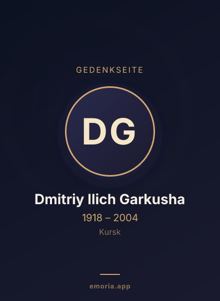 Gedenkportrait von Dmitriy Ilich Garkusha