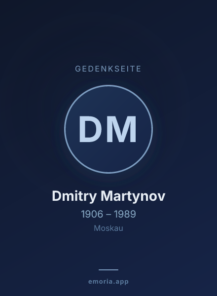 Gedenkportrait von Dmitry Martynov