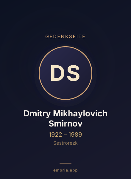 Gedenkportrait von Dmitry Mikhaylovich Smirnov
