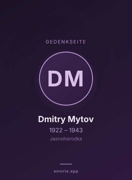 Gedenkportrait von Dmitry Mytov