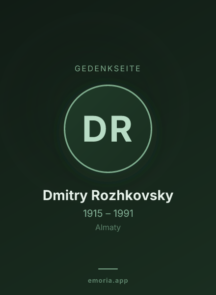 Gedenkportrait von Dmitry Rozhkovsky