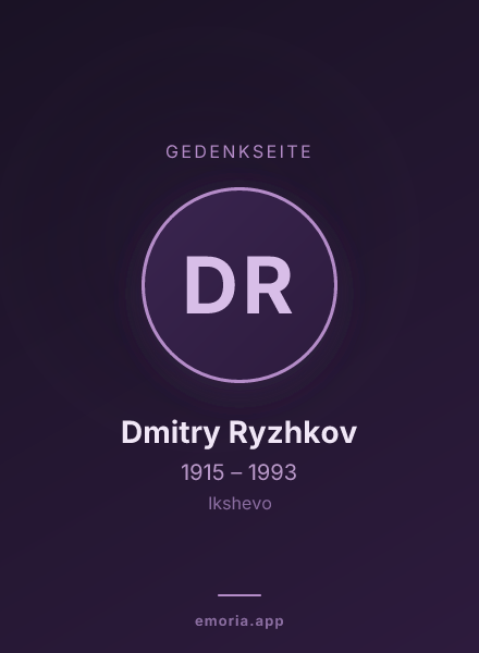 Gedenkportrait von Dmitry Ryzhkov