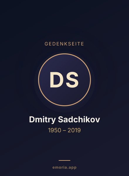 Gedenkportrait von Dmitry Sadchikov