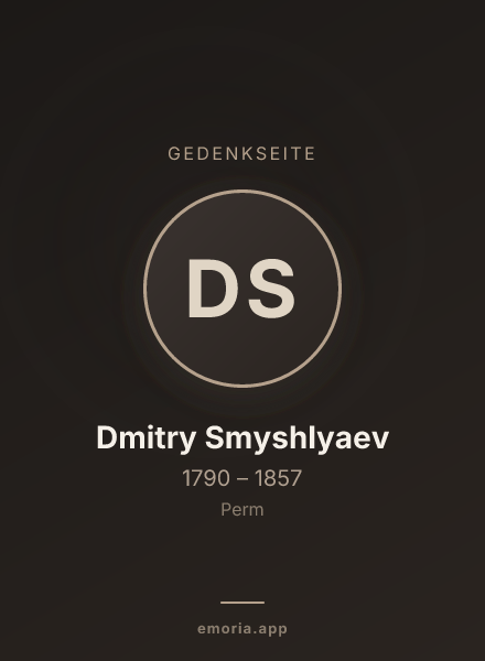Gedenkportrait von Dmitry Smyshlyaev