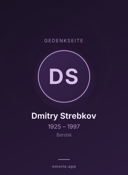 Gedenkportrait von Dmitry Strebkov