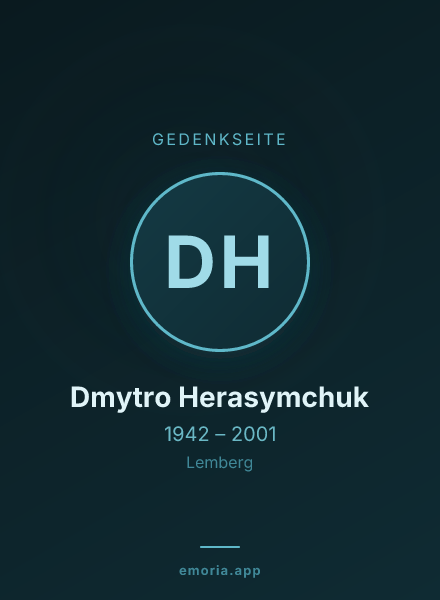 Gedenkportrait von Dmytro Herasymchuk